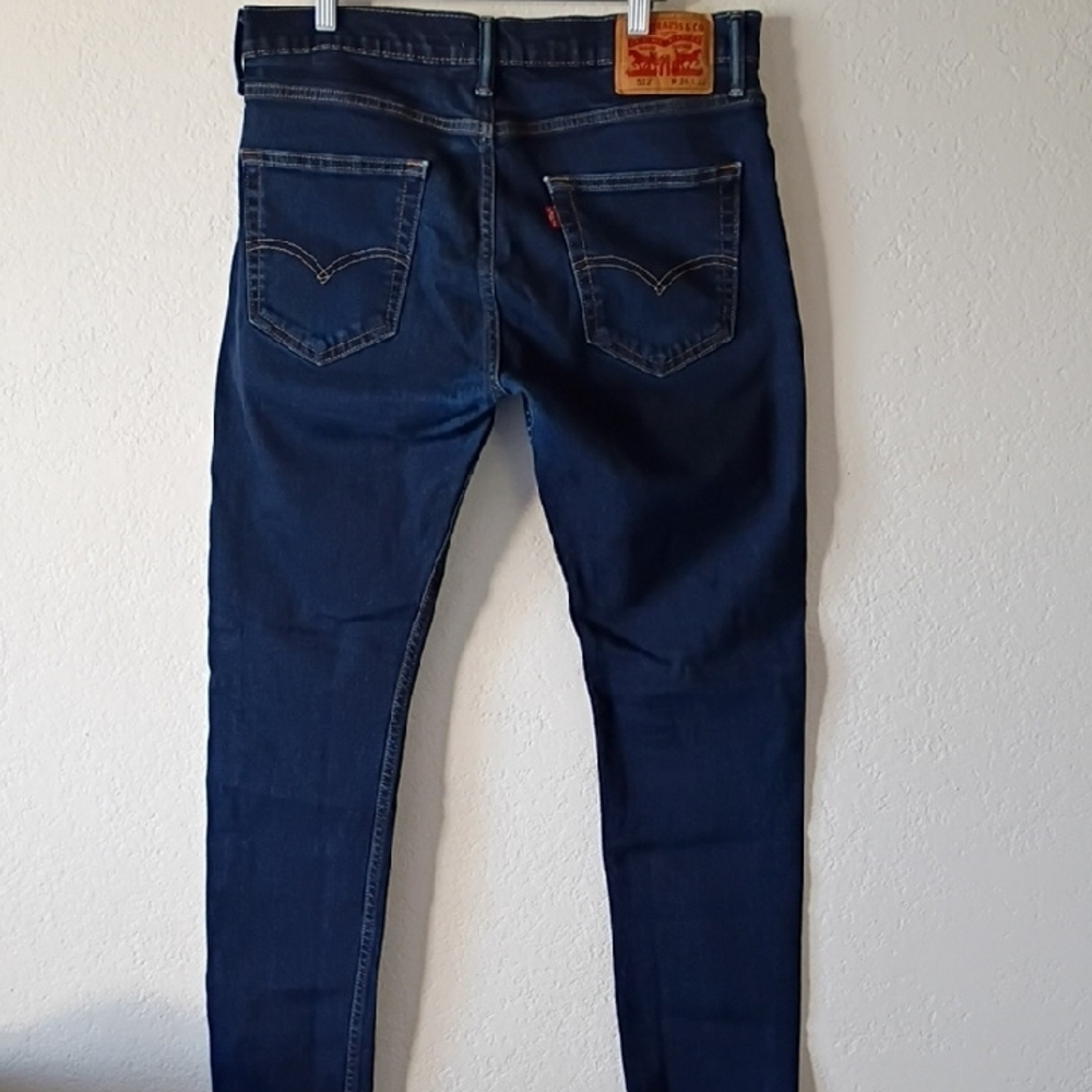 Levi's 512 Dark Blue Slim Jeans for Men Size 34x32 - Picture 3 of 8